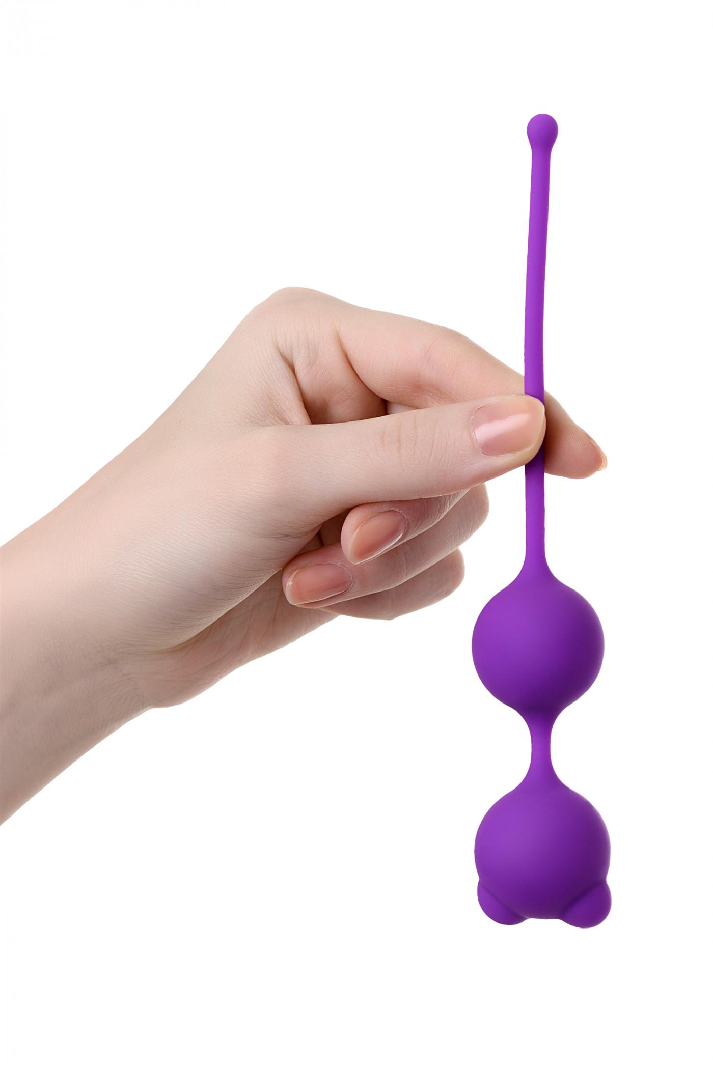 Вагинальные шарики A-Toys by TOYFA, силикон, фиолетовые, Ø 2,7 см Vestalshop.ru - Изображение 1