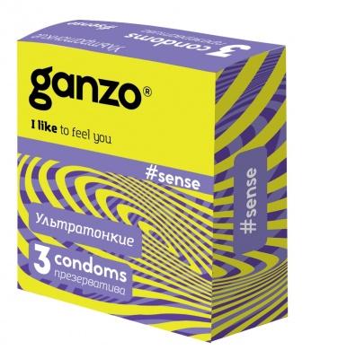 Презервативы GANZO SENSE №3 (ультратонкие)