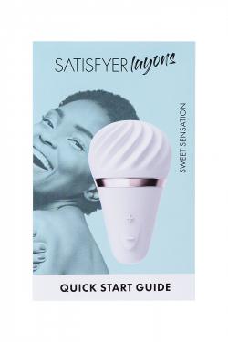 Вибромассажер Satisfyer  Layon 4, Sweet sensation, Силикон, Белый, 9,6 см