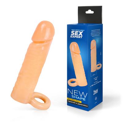 Удлиняющая насадка на пенис с кольцом для мошонки, 16 см. Vestalshop.ru - Изображение 4