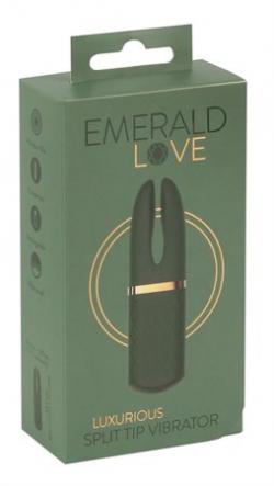 Вибратор клиторальный Emerald Love Luxurious Split Tip, зеленый