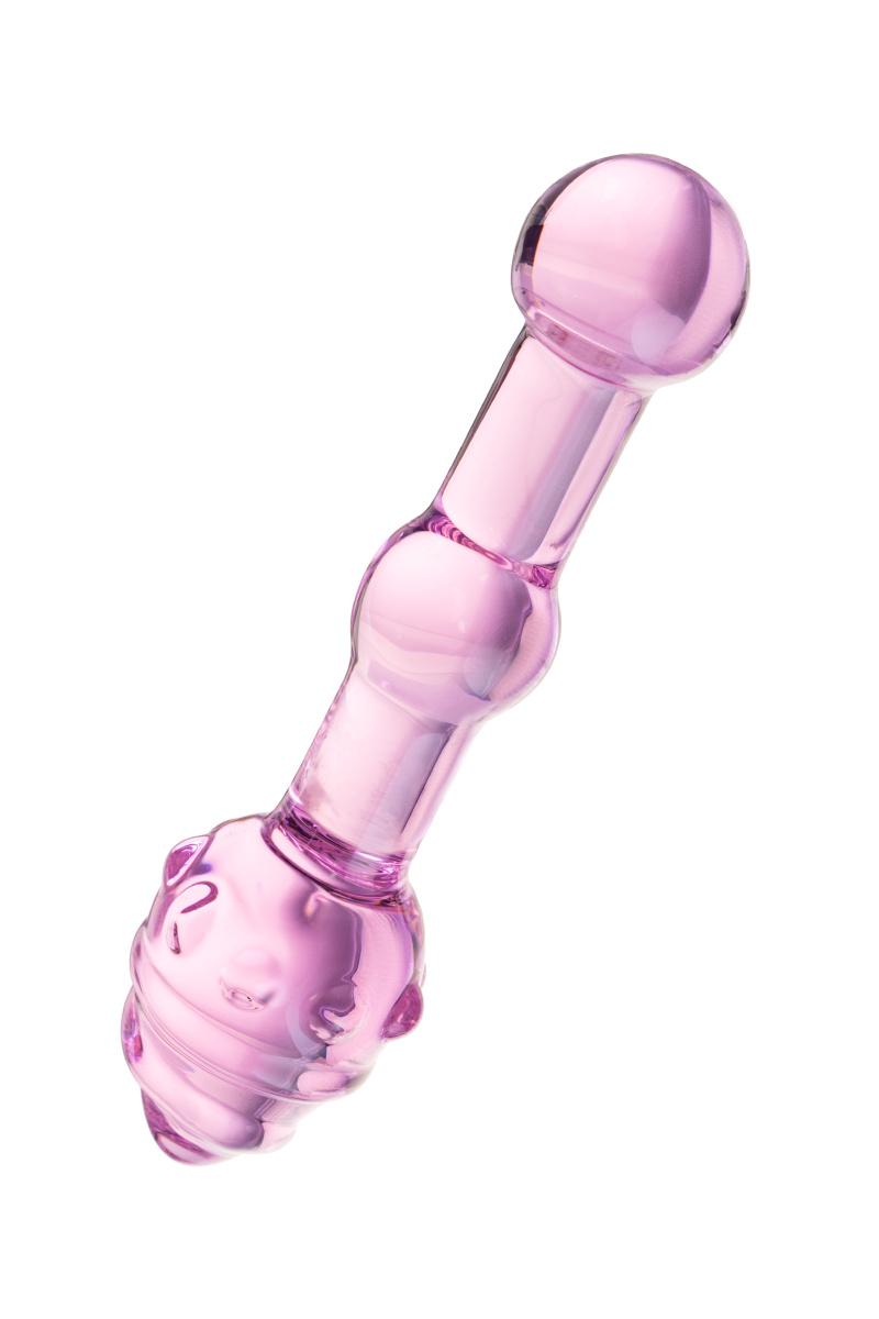 Двусторонний фаллоимитатор Sexus Glass, стекло, розовый, 17 см Vestalshop.ru - Изображение 4