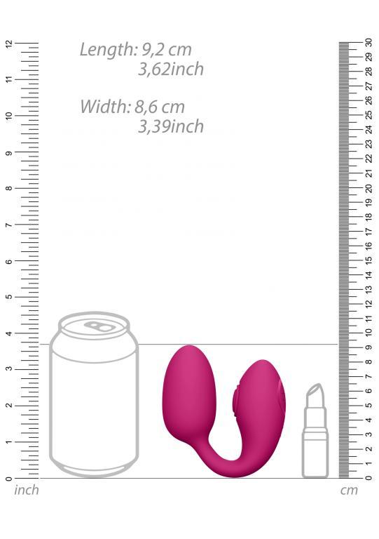 Вибро-яйцо с дополнительной клиторальной стимуляцией изогнутой формы Aika - Pink Vestalshop.ru - Изображение 5