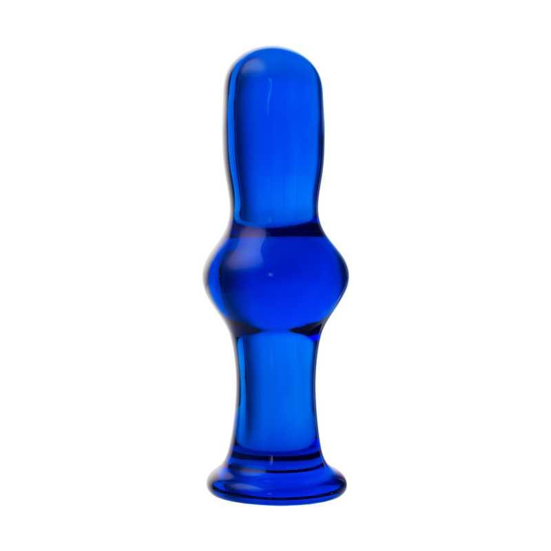 Анальная втулка Sexus Glass, Стекло, Синий, 13 см