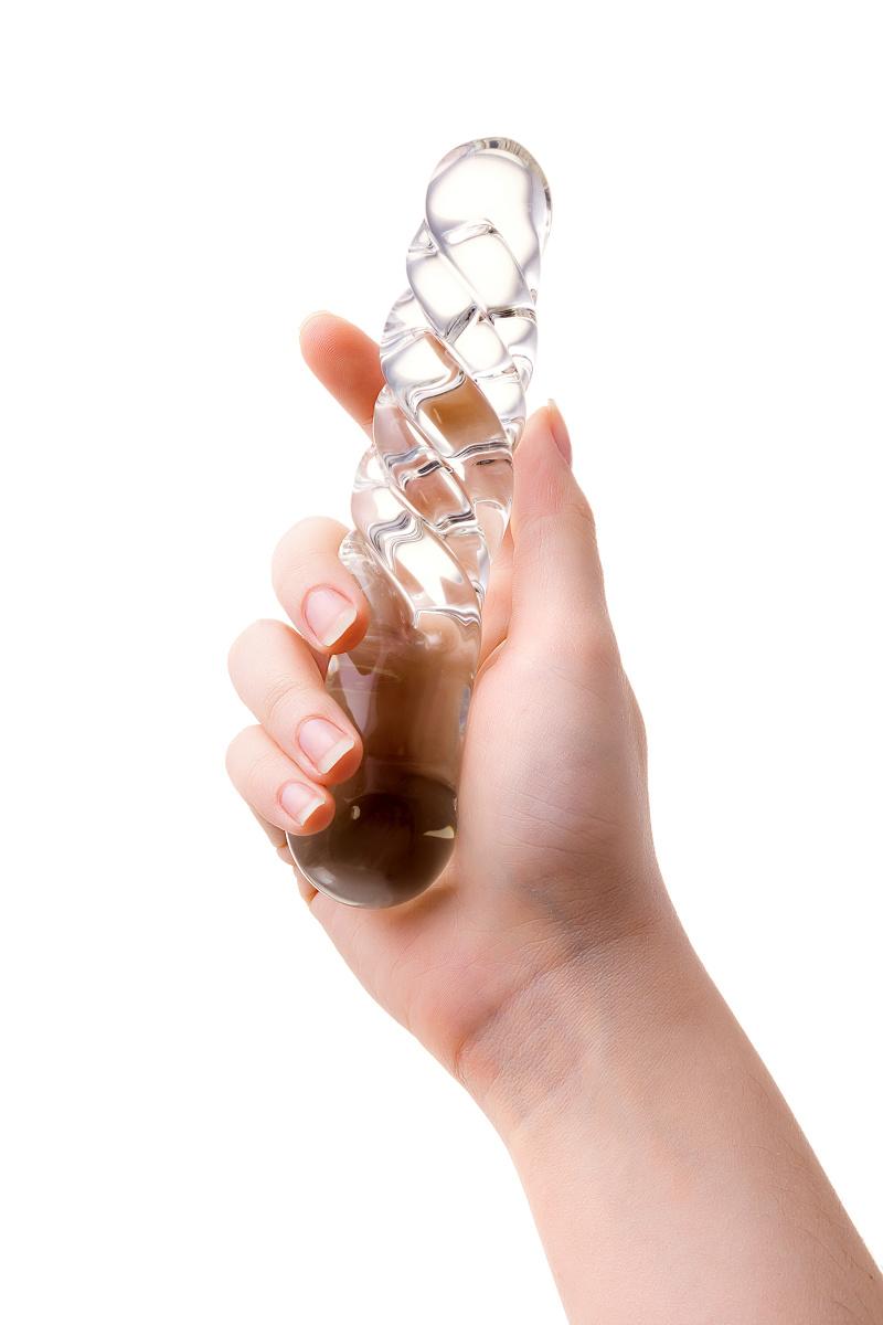 Двусторонний фаллоимитатор Sexus Glass, стекло, прозрачный, 16 см Vestalshop.ru - Изображение 4