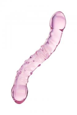 Двусторонний фаллоимитатор Sexus Glass, стекло, розовый, 20,5 см Vestalshop.ru - Изображение 2