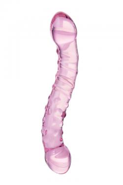 Двусторонний фаллоимитатор Sexus Glass, стекло, розовый, 20,5 см Vestalshop.ru - Изображение 3