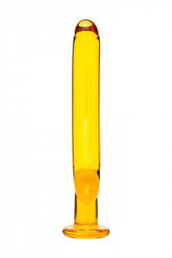 Нереалистичный фаллоимитатор Sexus Glass, Стекло, Желтый, 17 см Vestalshop.ru - Изображение 3