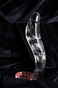 Нереалистичный фаллоимитатор Sexus Glass, Стекло, Прозрачный, 17 см