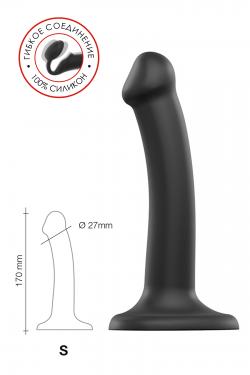Ремневой нереалистичный страпон на присоске Strap-on-me, S, силикон, черный, 17 см Vestalshop.ru - Изображение 10