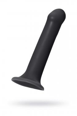 Ремневой нереалистичный страпон на присоске Strap-on-me, L, силикон, черный, 19 см Vestalshop.ru - Изображение 1