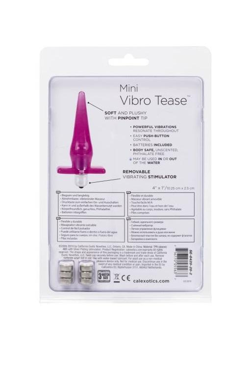 Анальная пробка   Mini Vibro Tease - Pink