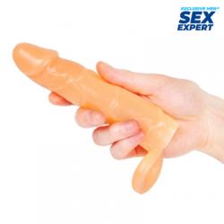 Насадка с кольцом для мошонки Sex Expert, 17.4 см. Vestalshop.ru - Изображение 1