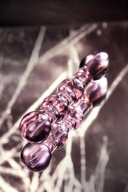 Нереалистичный фаллоимитатор Sexus Glass, Стекло, Розовый, 18 см