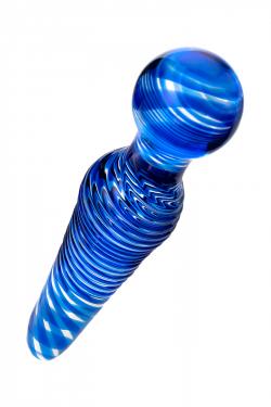 Нереалистичный фаллоимитатор Sexus Glass, Стекло, Синий, 17 см