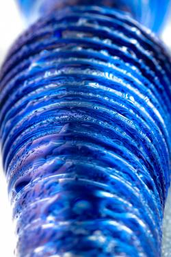 Нереалистичный фаллоимитатор Sexus Glass, Стекло, Синий, 17 см