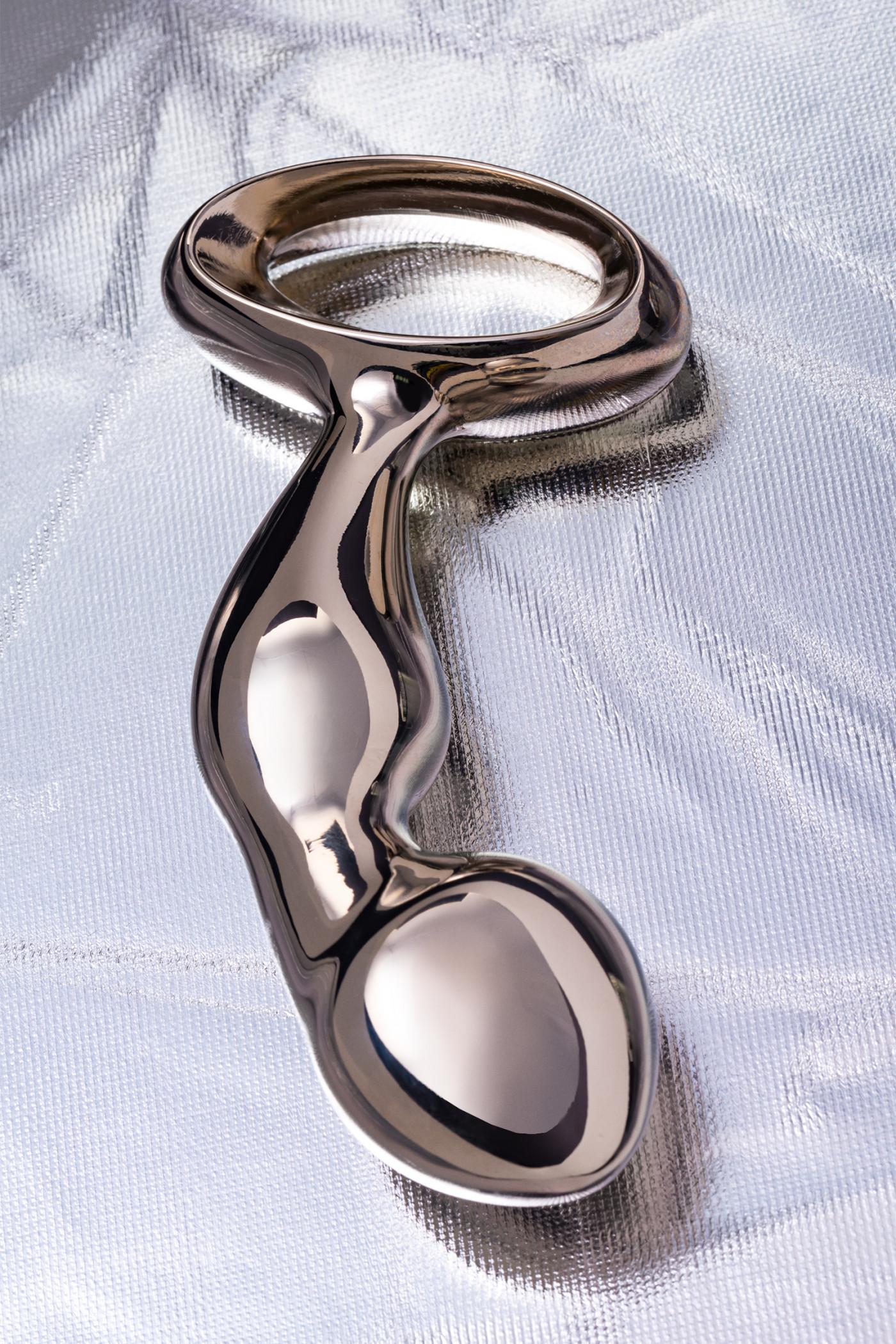 Анальная втулка Metal by TOYFA, металл, серебристая, 14 см, Ø 3,2 см, 270 г