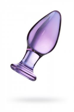 Анальная втулка Sexus Glass, стекло, фиолетовая, 10 см, Ø 4 см Vestalshop.ru - Изображение 1