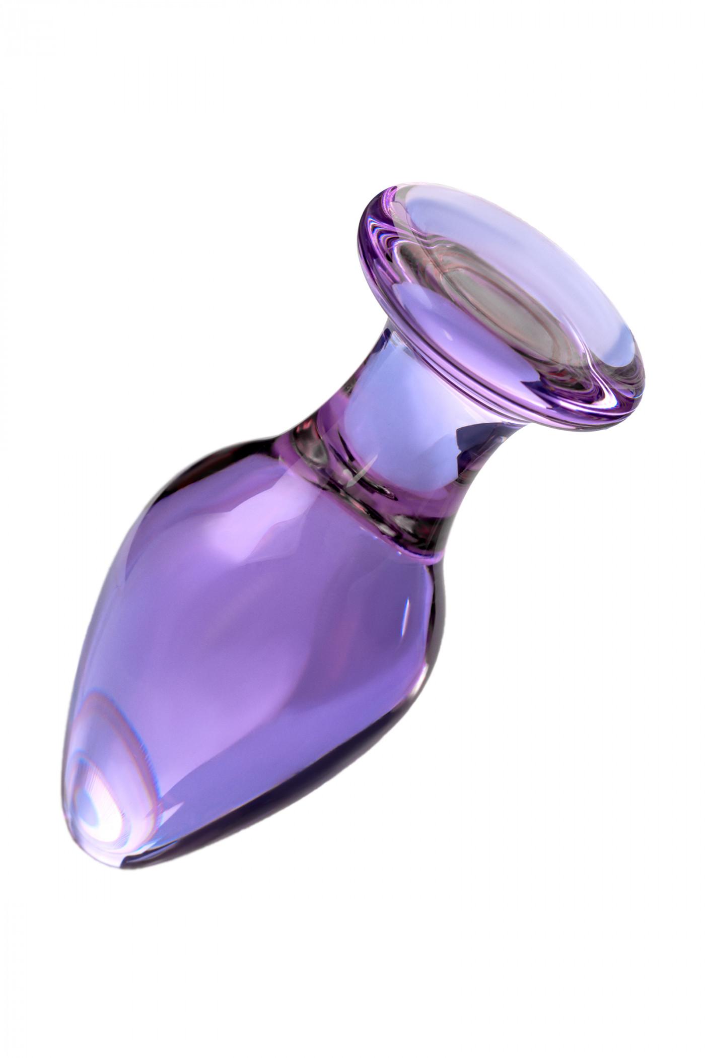 Анальная втулка Sexus Glass, стекло, фиолетовая, 10 см, Ø 4 см
