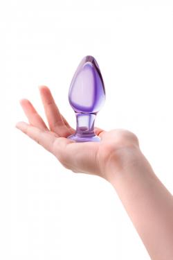 Анальная втулка Sexus Glass, стекло, фиолетовая, 10 см, Ø 4 см Vestalshop.ru - Изображение 4
