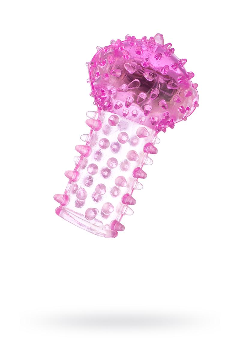 Вибронасадка на палец TOYFA, TPE, розовый, 6,5 см Vestalshop.ru - Изображение 4