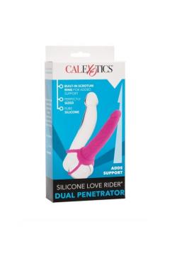 Страпон на пенис Silicone Love Rider Dual Penetrator розовый