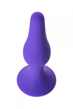 Анальная втулка Штучки-дрючки M, Силикон, Фиолетовый, 12,5 см