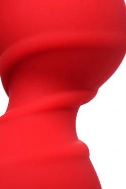 Анальная втулка ToDo by Toyfa Trio, силикон, красная, 16 см, диаметр 3,3 см Vestalshop.ru - Изображение 1