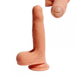 Фаллоимитатор Azazel's Penis, телесный L рабочей части 14 см D 3,2 см
