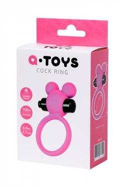 Виброкольцо на пенис A-Toys by TOYFA, силикон, розовое, Ø 3,1 см Vestalshop.ru - Изображение 5