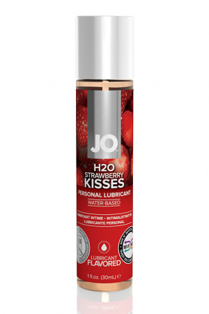 Ароматизированный лубрикант Клубника на водной основе JO Flavored Strawberry Kiss 1oz (30 мл)