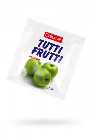 Съедобная гель-смазка TUTTI-FRUTTI для орального секса со вкусом яблока,4 гр